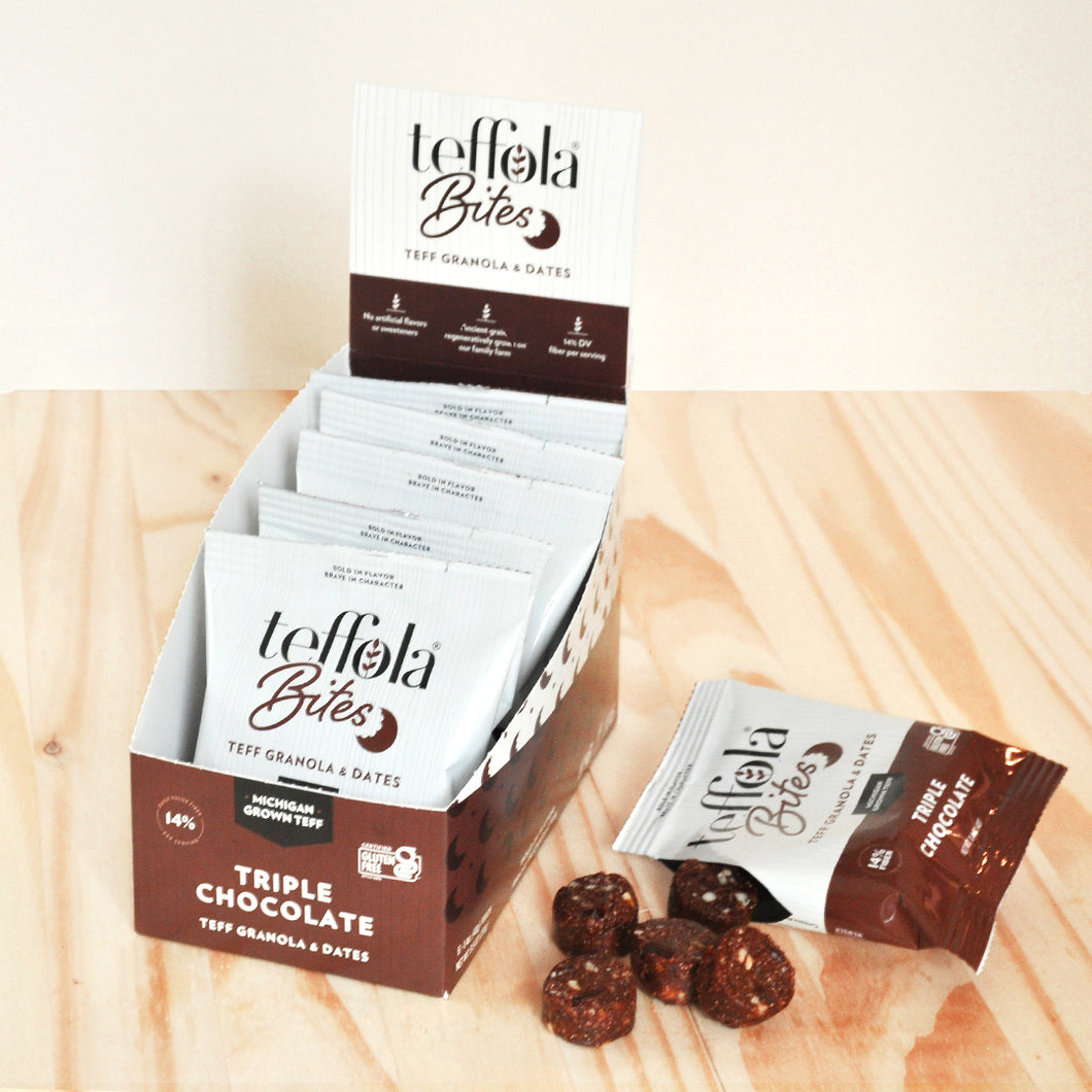 Teffola Bites: Triple Chocolate